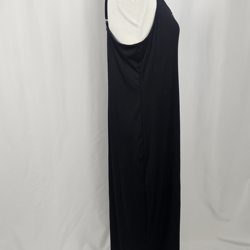 Mudd Black Midi Dress with Button Detail Size XL photo 3