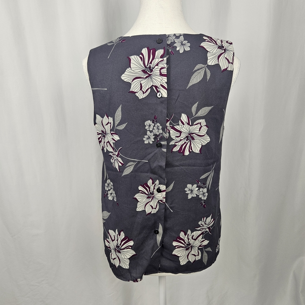 Banana Republic Floral Sleeveless Blouse Size S photo 2
