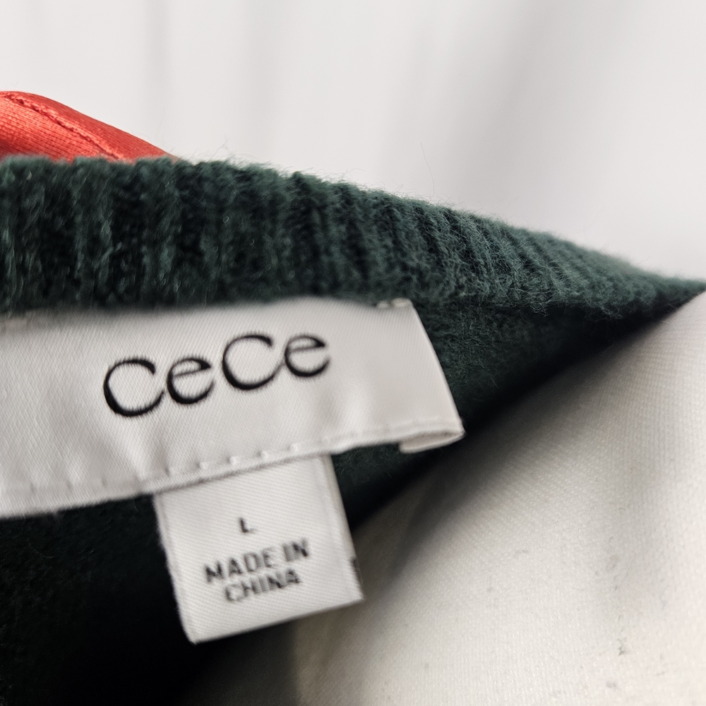 CeCe Green Sweater with Martini Design Extra Dirty Size Large photo 6