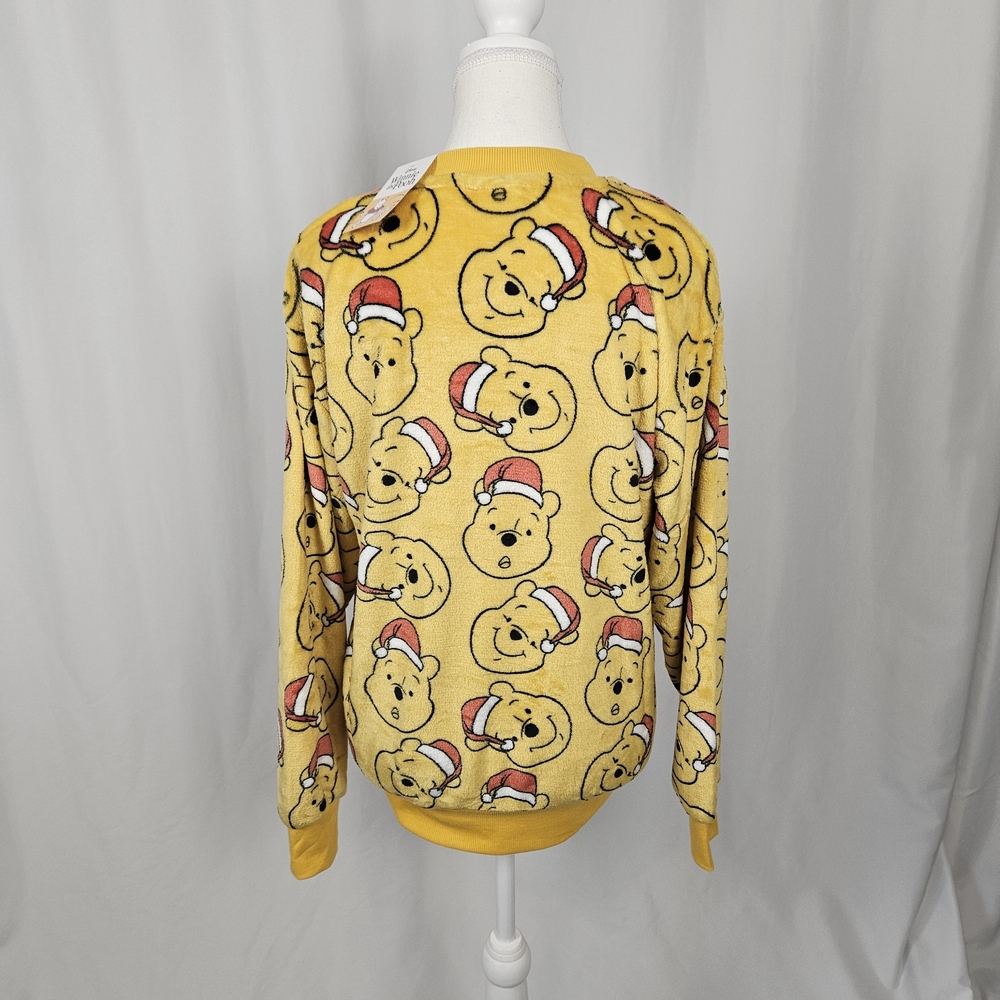 NWT Disney Yellow Winnie the Pooh Holiday Sweater Size Medium photo 5