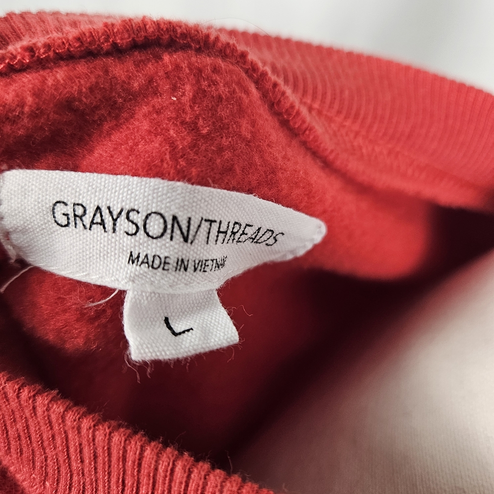 Grayson Threads Festive Holiday Red Sweatshirt Size Large photo 4
