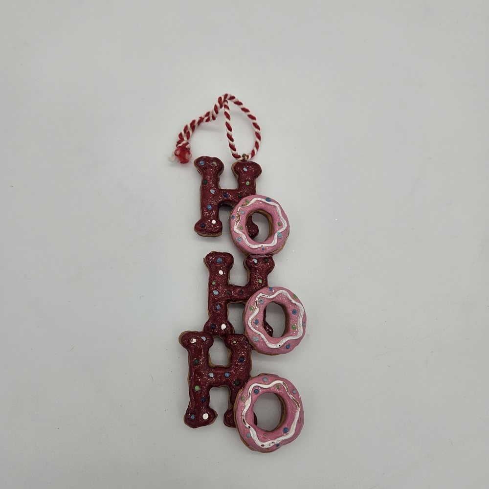 Festive Red and Pink 'Ho Ho Ho' Ornament