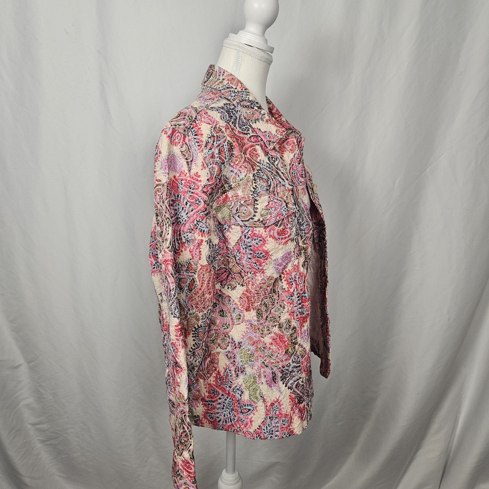 Floral Paisley Multicolor Jacket Size XL photo 2