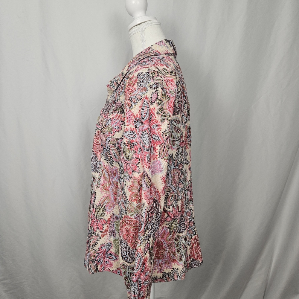 Floral Paisley Multicolor Jacket Size XL photo 6