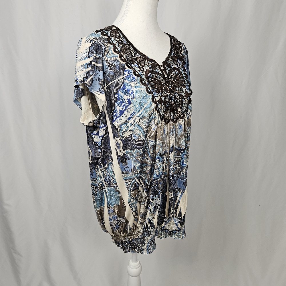 One World Bohemiam Style Women's Top Size XL photo 2