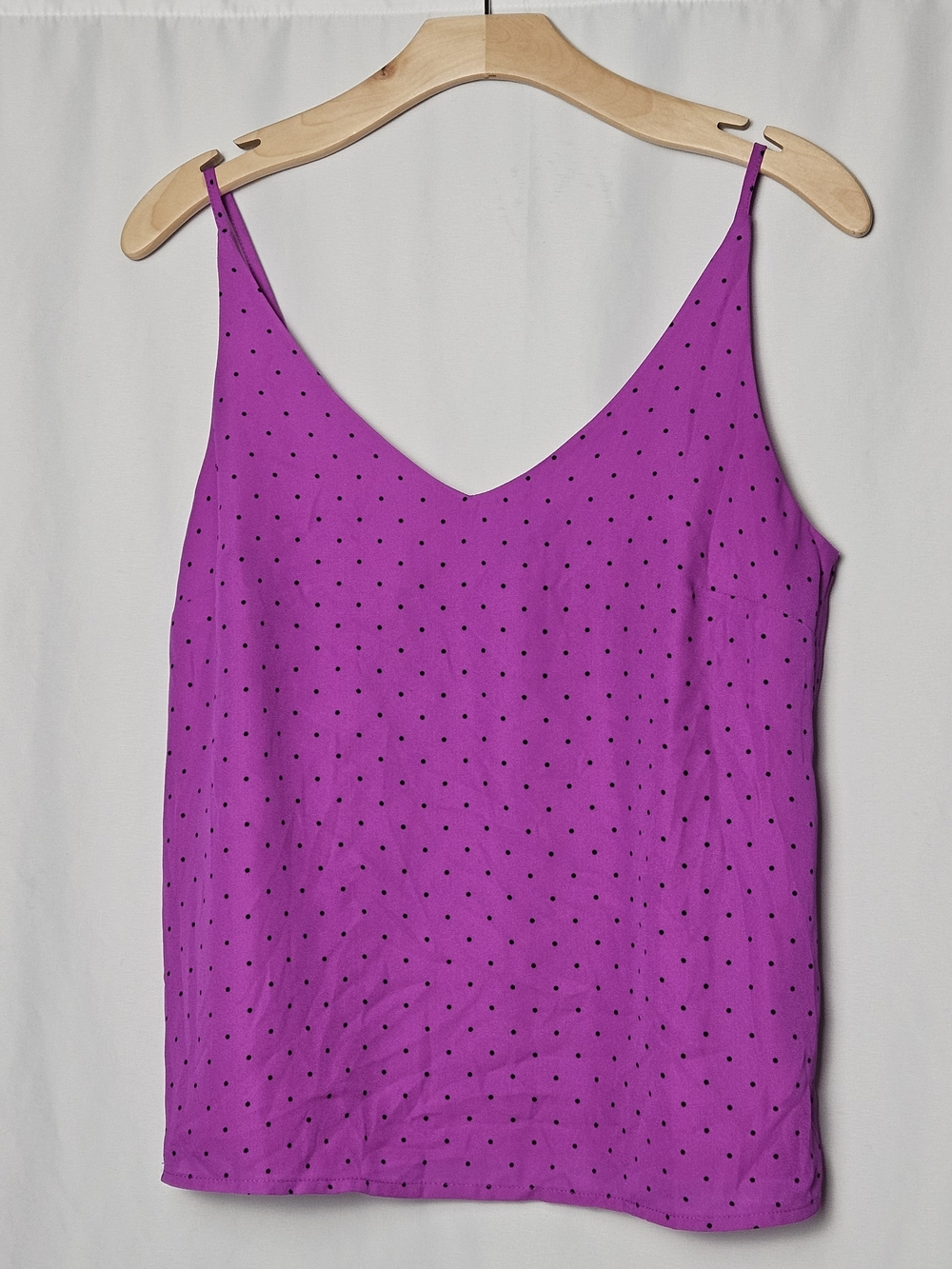 Banana Republic Purple Polka Dot V-Neck Cami Size Small photo 2