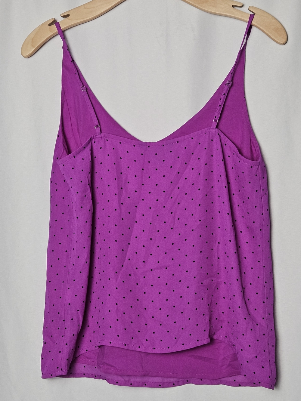 Banana Republic Purple Polka Dot V-Neck Cami Size Small photo 5