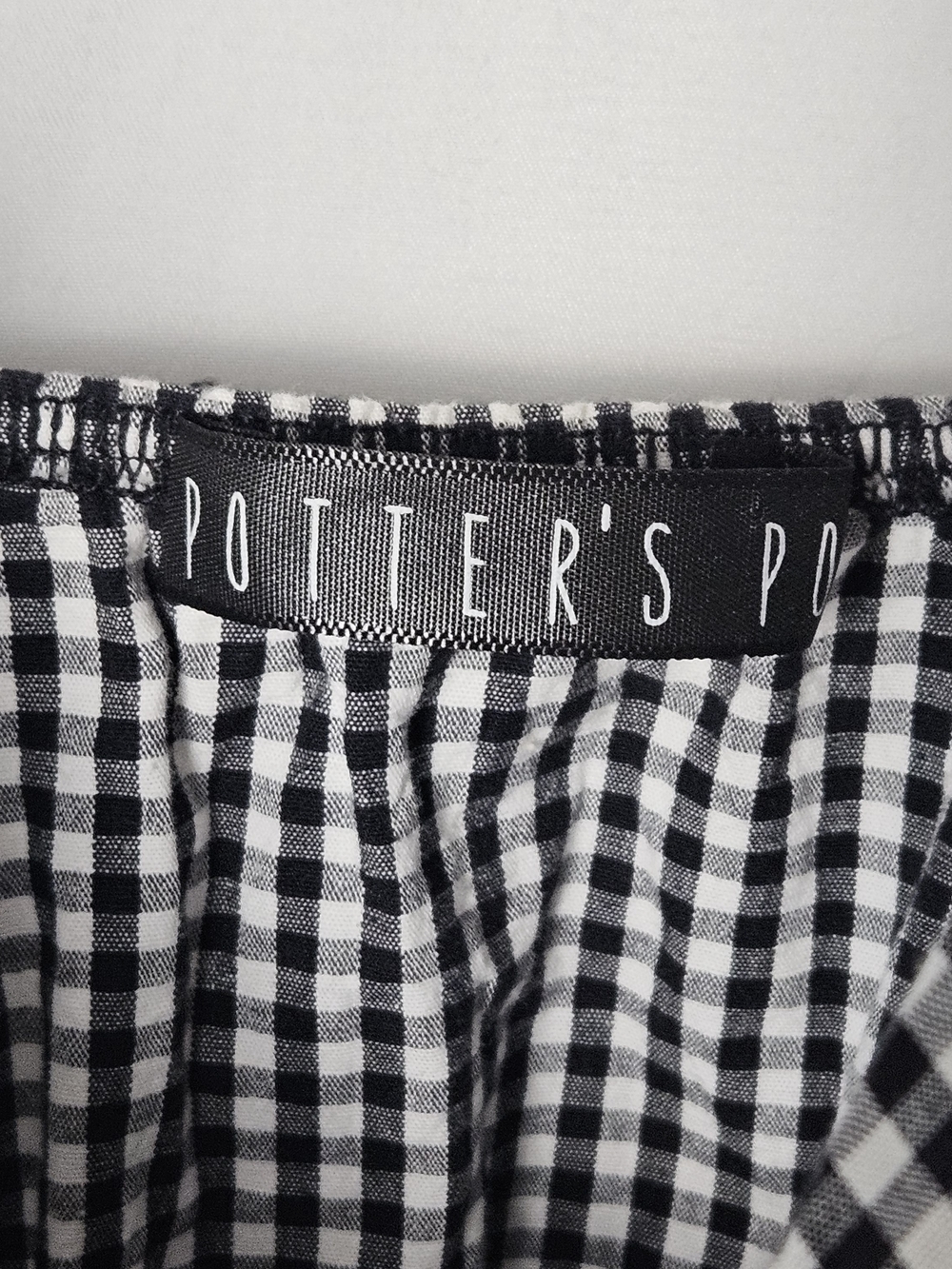 Potter's Pot Black and White Gingham Mini Dress photo 2