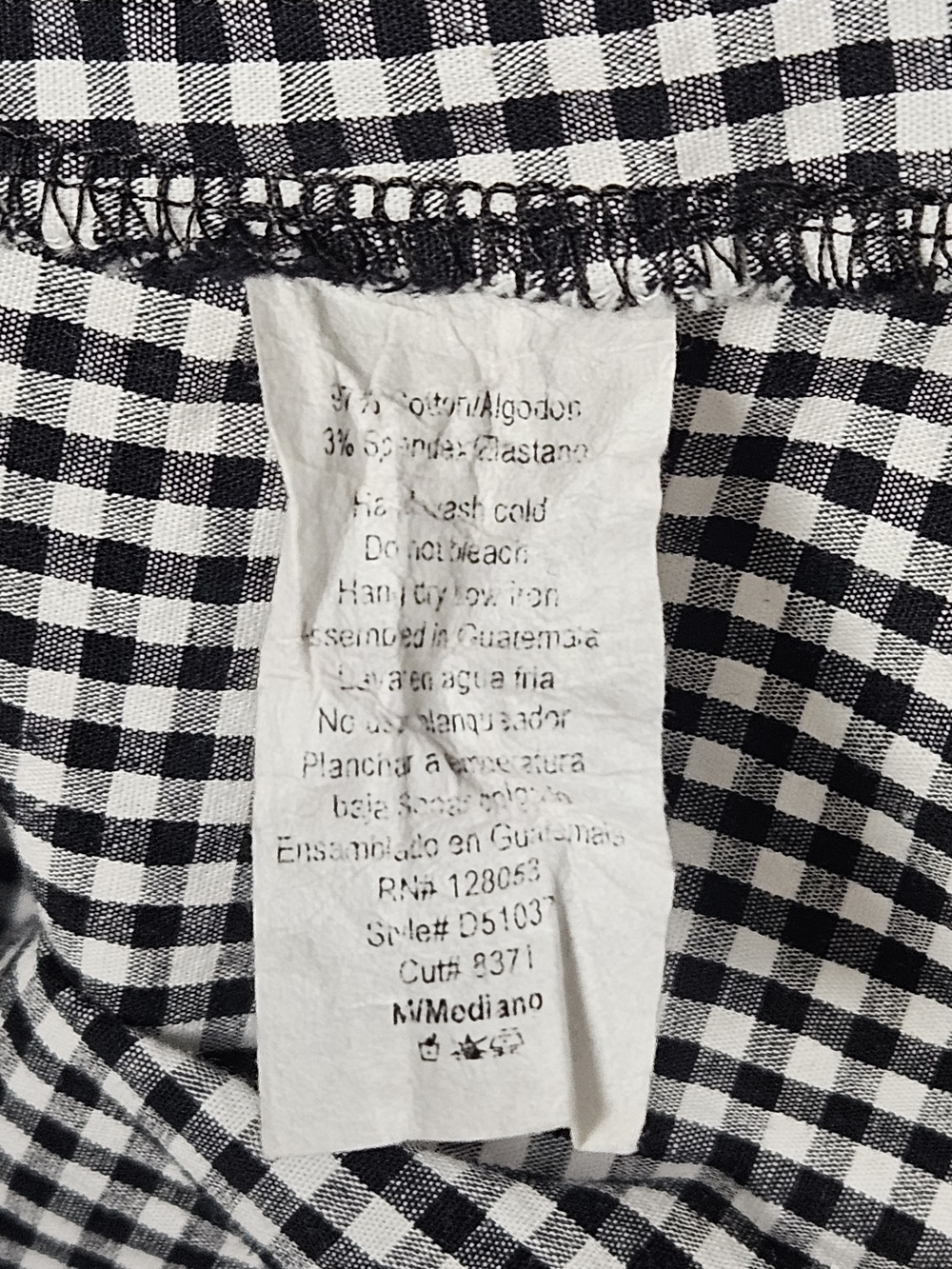 Potter's Pot Black and White Gingham Mini Dress photo 3