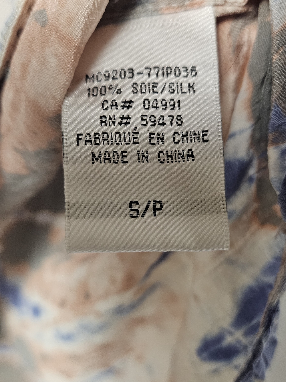 Cynthia Rowley Tie-Dye Scoop Neck Tank in Blue, Gray & Peach photo 3