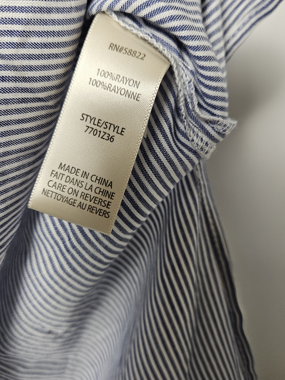 Max Studio Light Blue & White Striped Button-Down Shirt photo 3