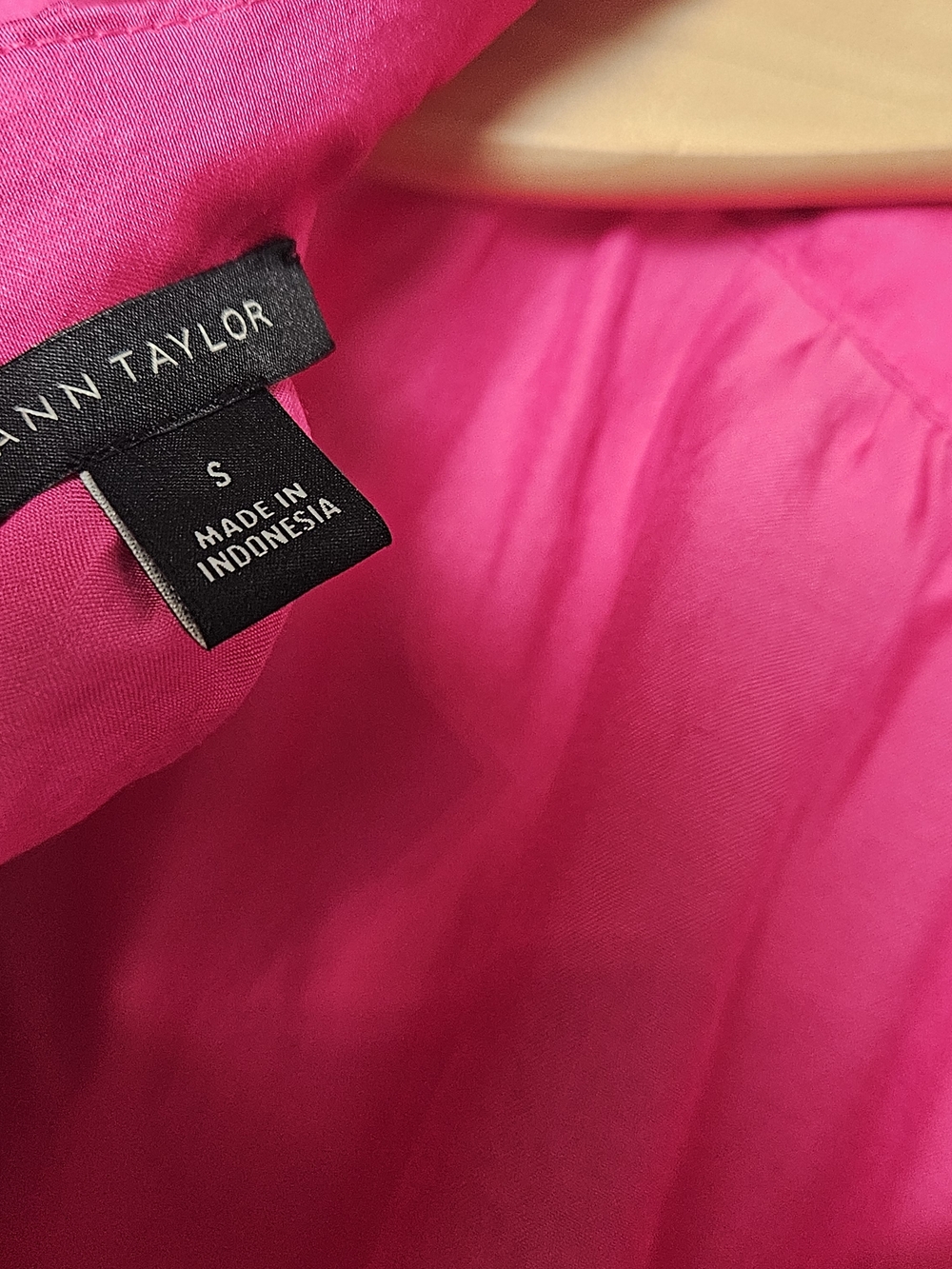 Ann Taylor Hot Pink Ruffle Neck Tie-Back Sleeveless Camisole photo 3