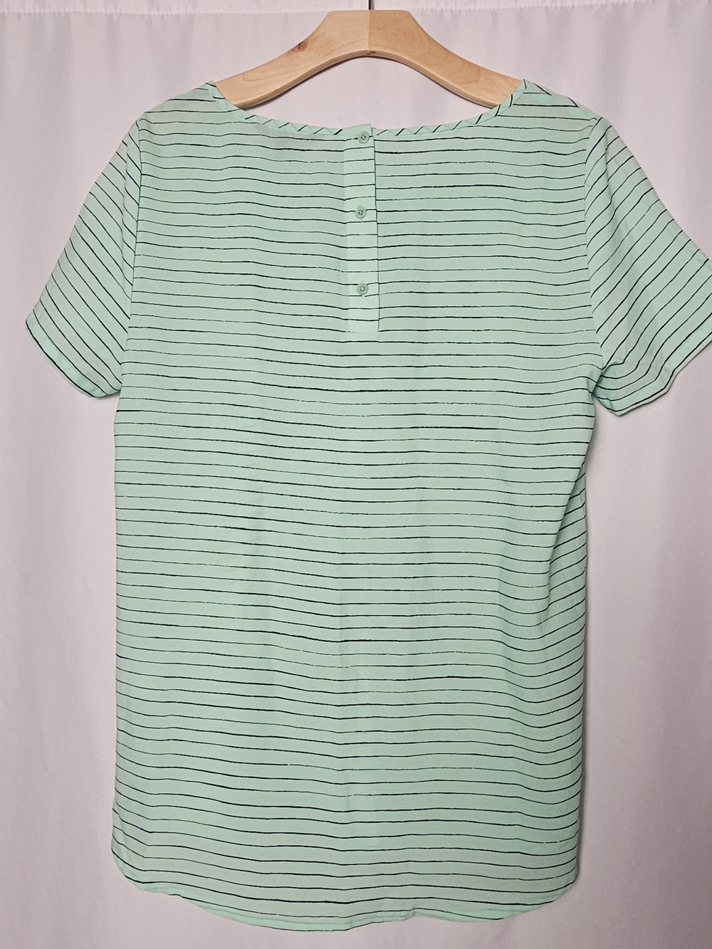 Banana Republic Mint Green Short-Sleeve Striped Tee photo 5