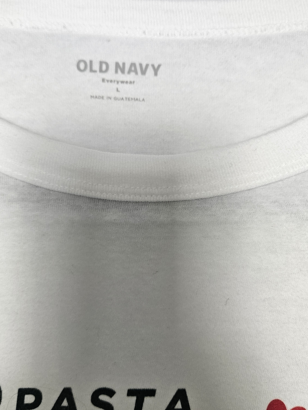 Old Navy White Graphic 'Pasta Lover's Social Club' Tee photo 2