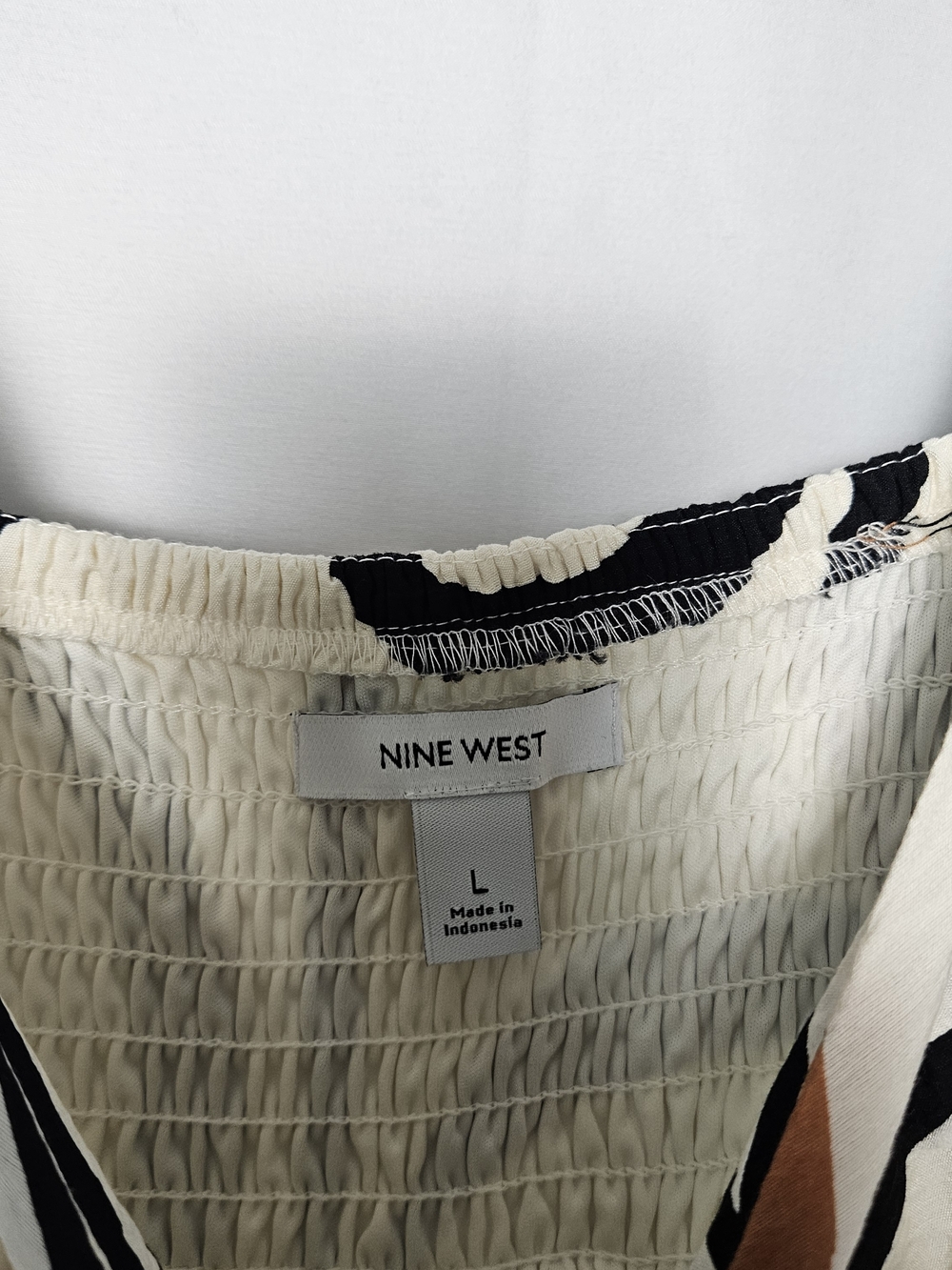Nine West Mini Dress with Black and Tan Abstract Print photo 3