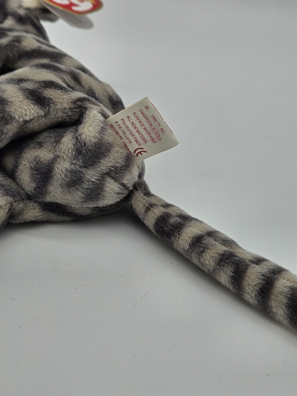 Ty Beanie Baby Gray Cat- Silver photo 4