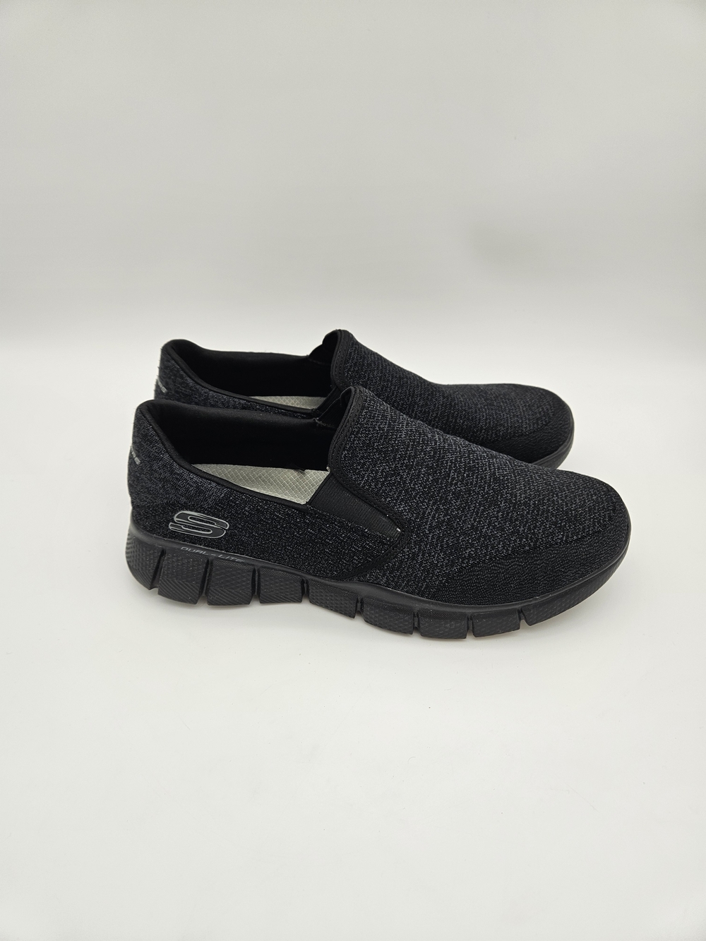 Skechers Slip-On Knit Walking Shoes in Black Size 11 photo 4