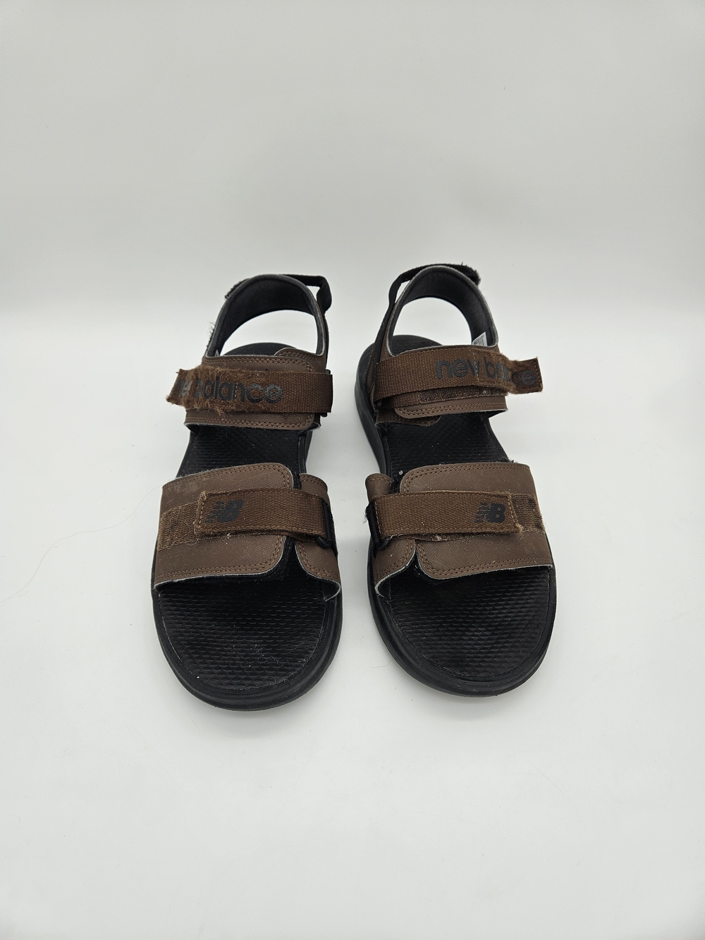 New Balance Brown Leather Velcro Sport Sandals Size 11 photo 2