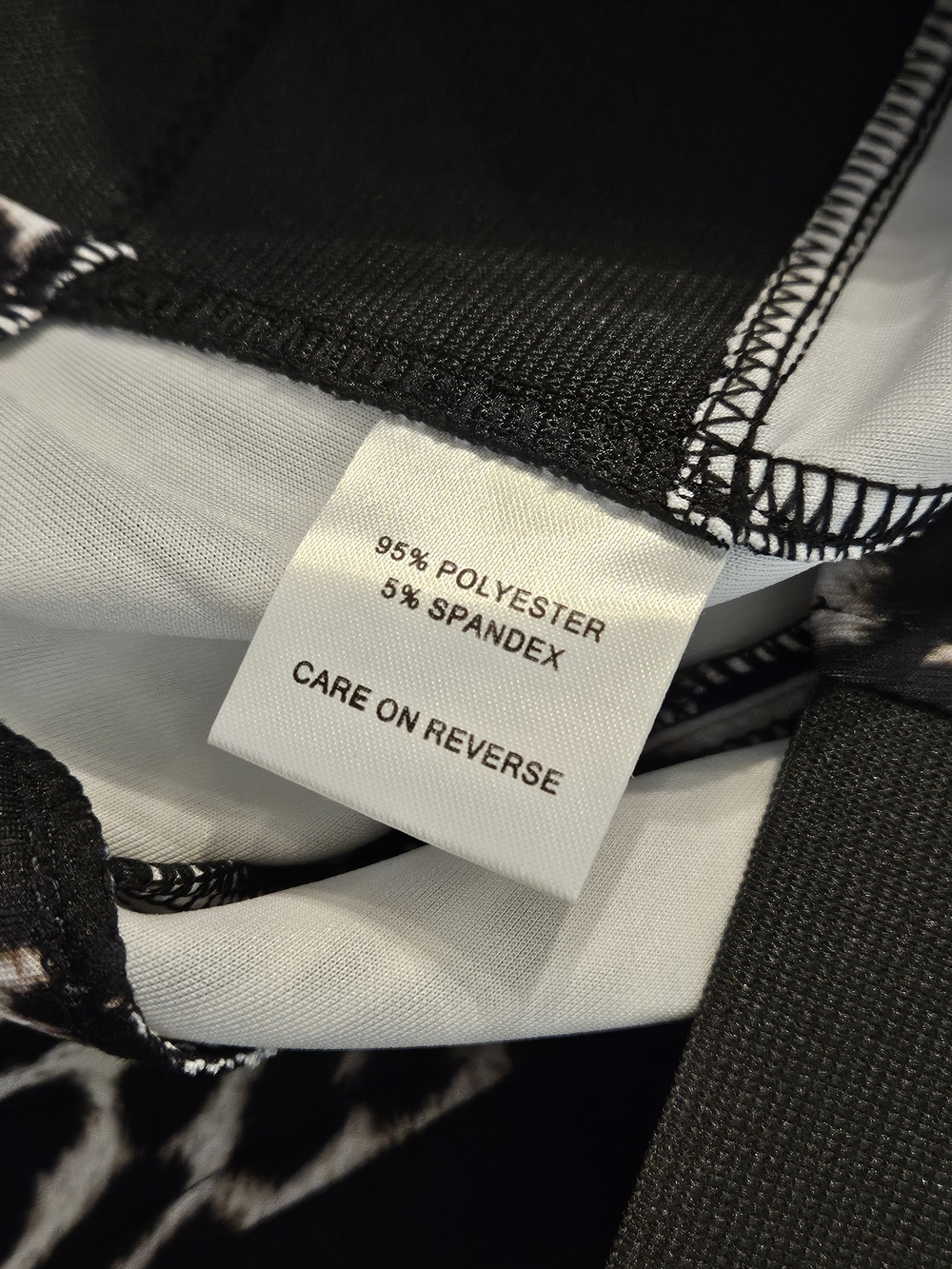 Calvin Klein Black and White Leopard-Print Pencil Skirt Size 6 photo 5