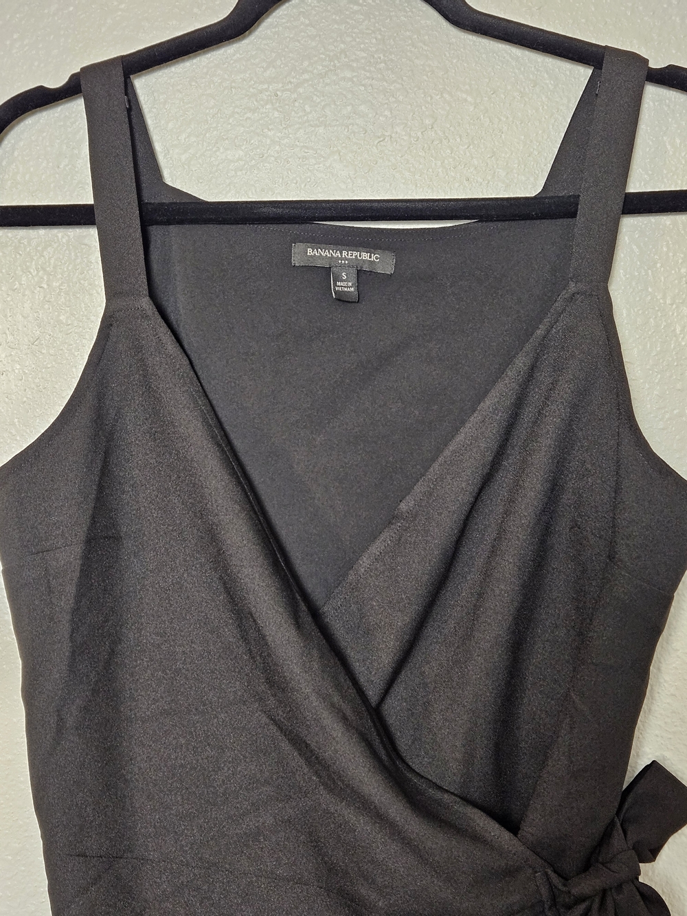 Banana Republic Black Wrap Tank Top Size Small photo 2
