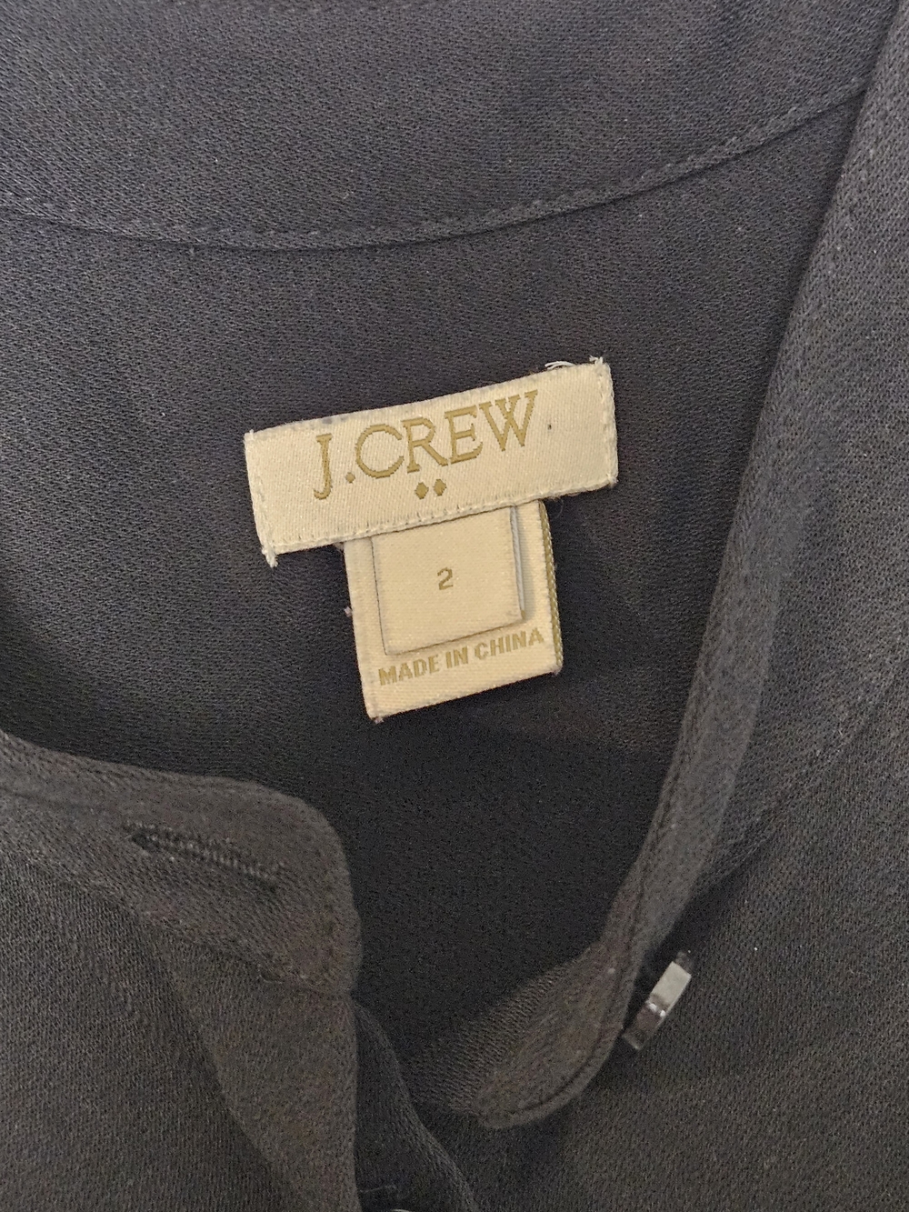 J. Crew Sleeveless Black Button-Front Camisole Size 2 photo 2
