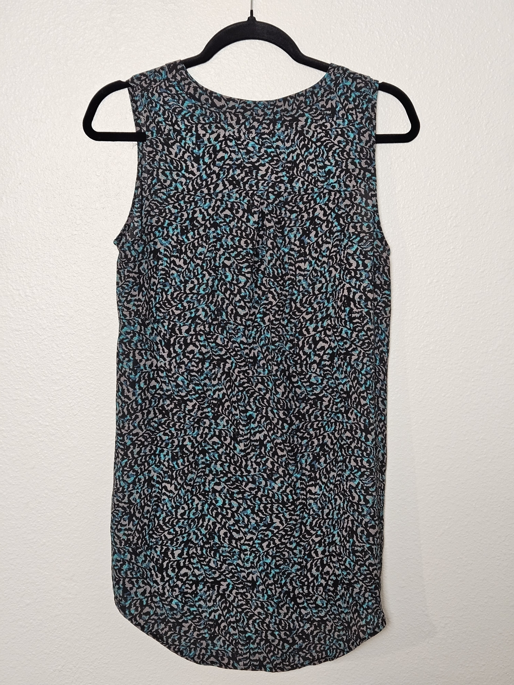Apt. 9 Teal, Black & White Sleeveless Printed Tunic Size Small photo 3