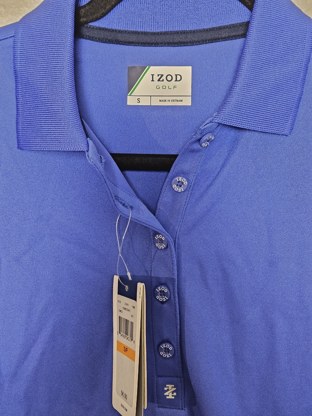 Izod Golf Women's Button-Down Polo in Royal Blue Size Small photo 2