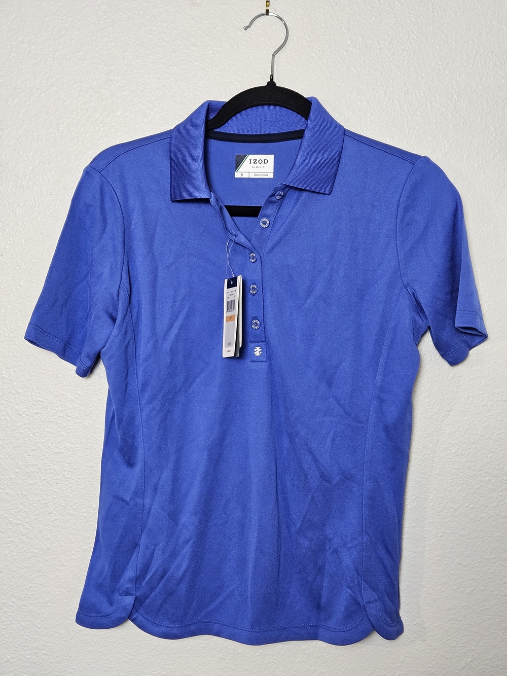 Izod Golf Women's Button-Down Polo in Royal Blue Size Small