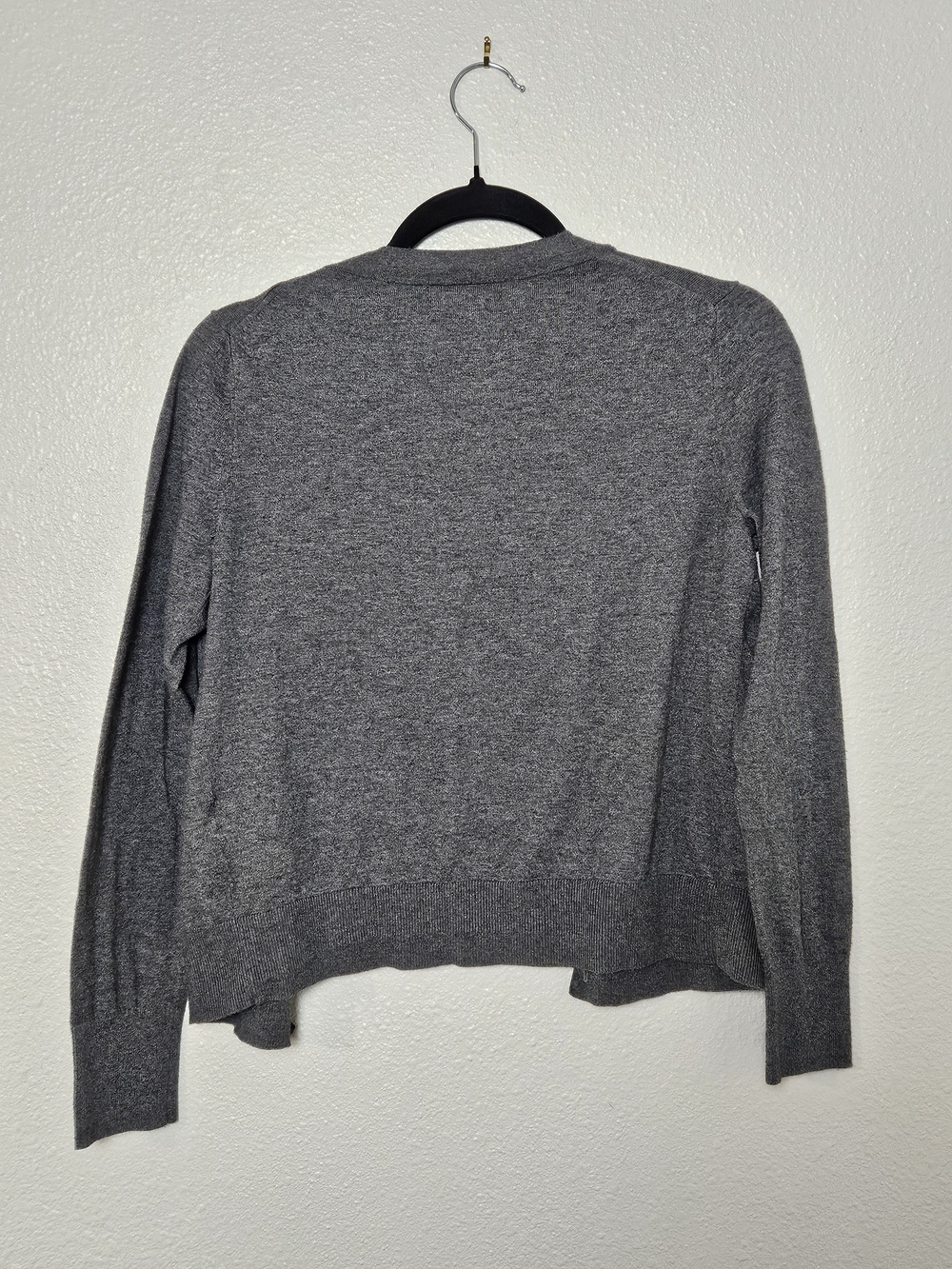Banana Republic Women's Heather Gray Crewneck Button Cardigan Size Small photo 3