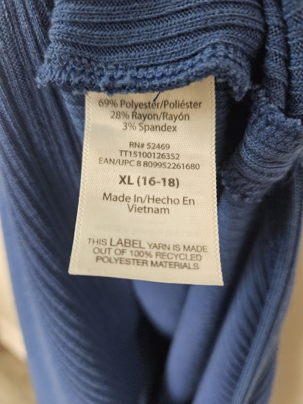 Time and Tru Blue Ribbed Maxi Dress Size XL photo 4