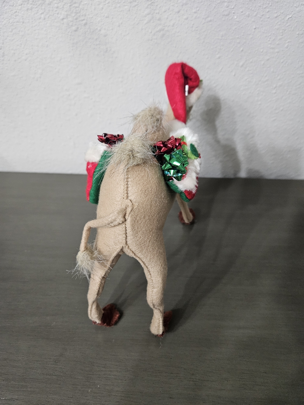 Annalee Brown Camel with Red Santa Hat and Bows photo 3