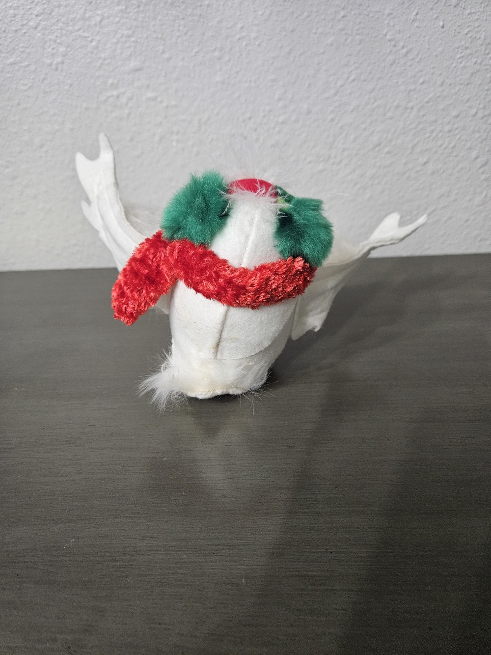 Annalee White Plush Holiday Owl with Red Scarf and Green Ear Muffs 2012 photo 2