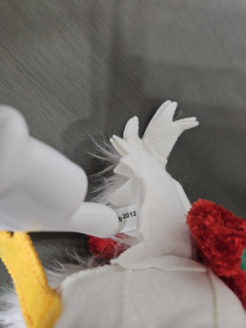 Annalee White Plush Holiday Owl with Red Scarf and Green Ear Muffs 2012 photo 3