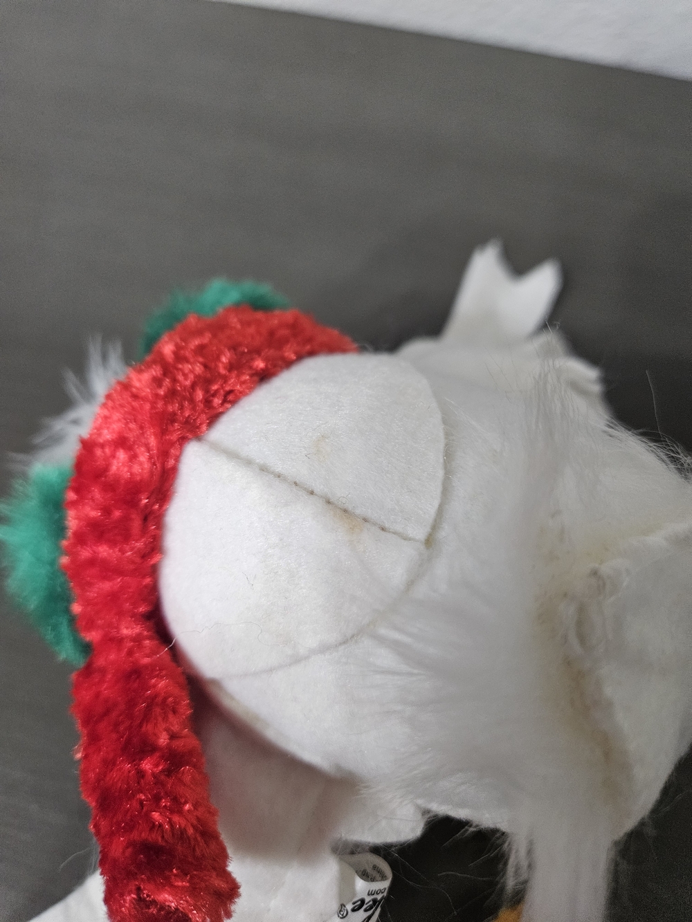 Annalee White Plush Holiday Owl with Red Scarf and Green Ear Muffs 2012 photo 4