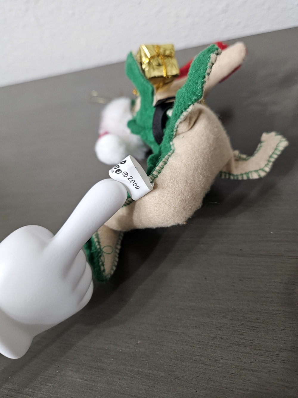 Annalee Green Crocodile Christmas Ornament 2009 photo 4