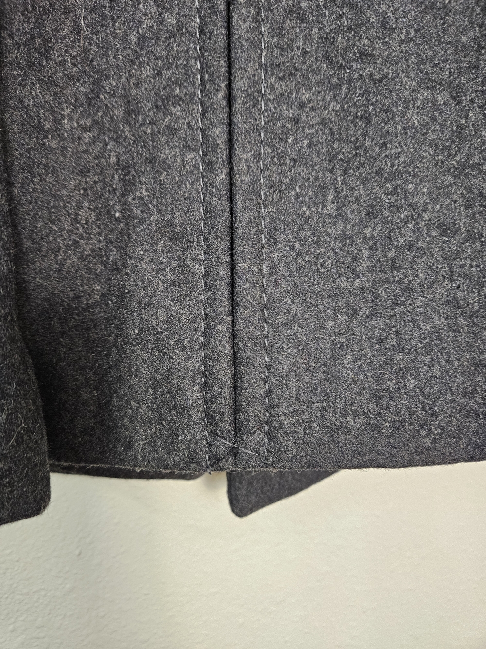 Jessica Simpson Charcoal Gray Wool-Blend Pea Coat with Buckle Belt Size Small photo 7