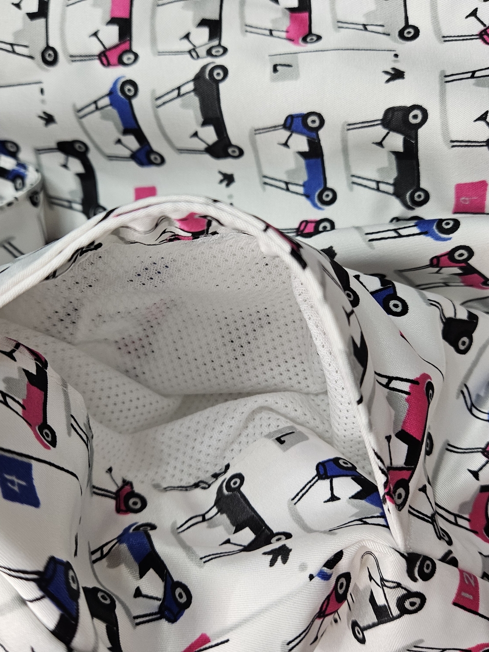 Izod White Skort with Blue, Black and Pink Golf Carts Print Size 10 photo 7