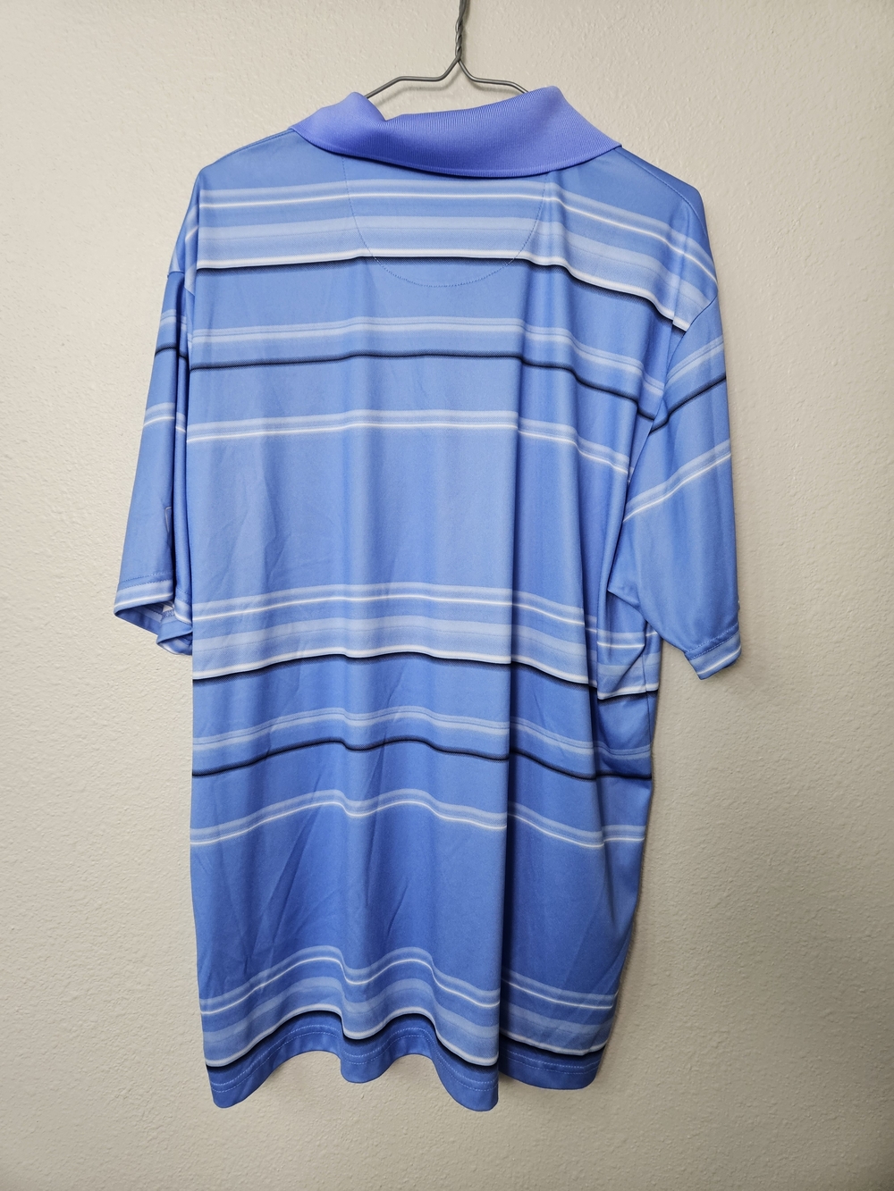 PGA TOUR Light Blue Striped Performance Polo Size XL photo 3