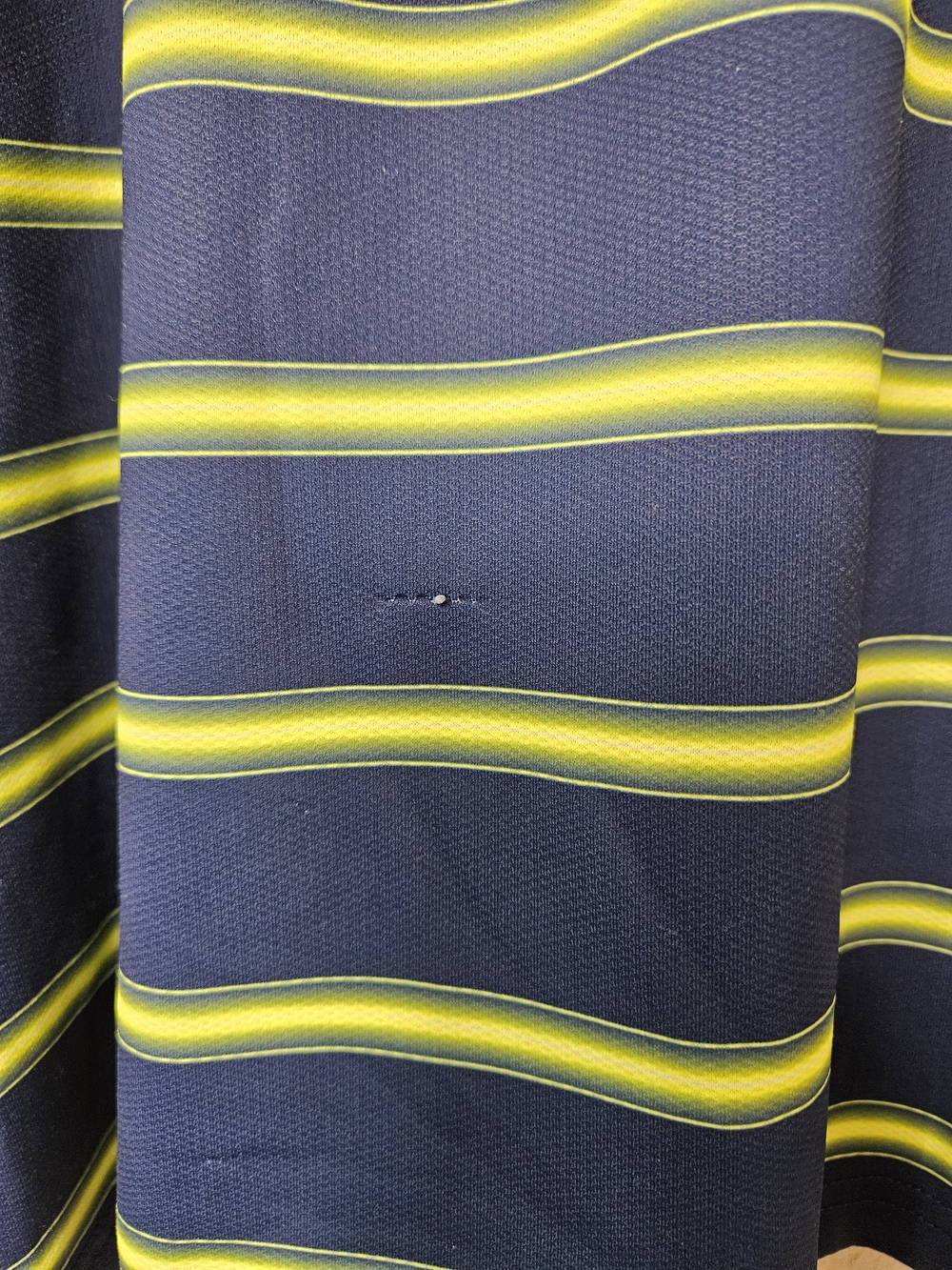 Nike Men's Navy Polo with Lime Stripe Accents Size XL photo 7