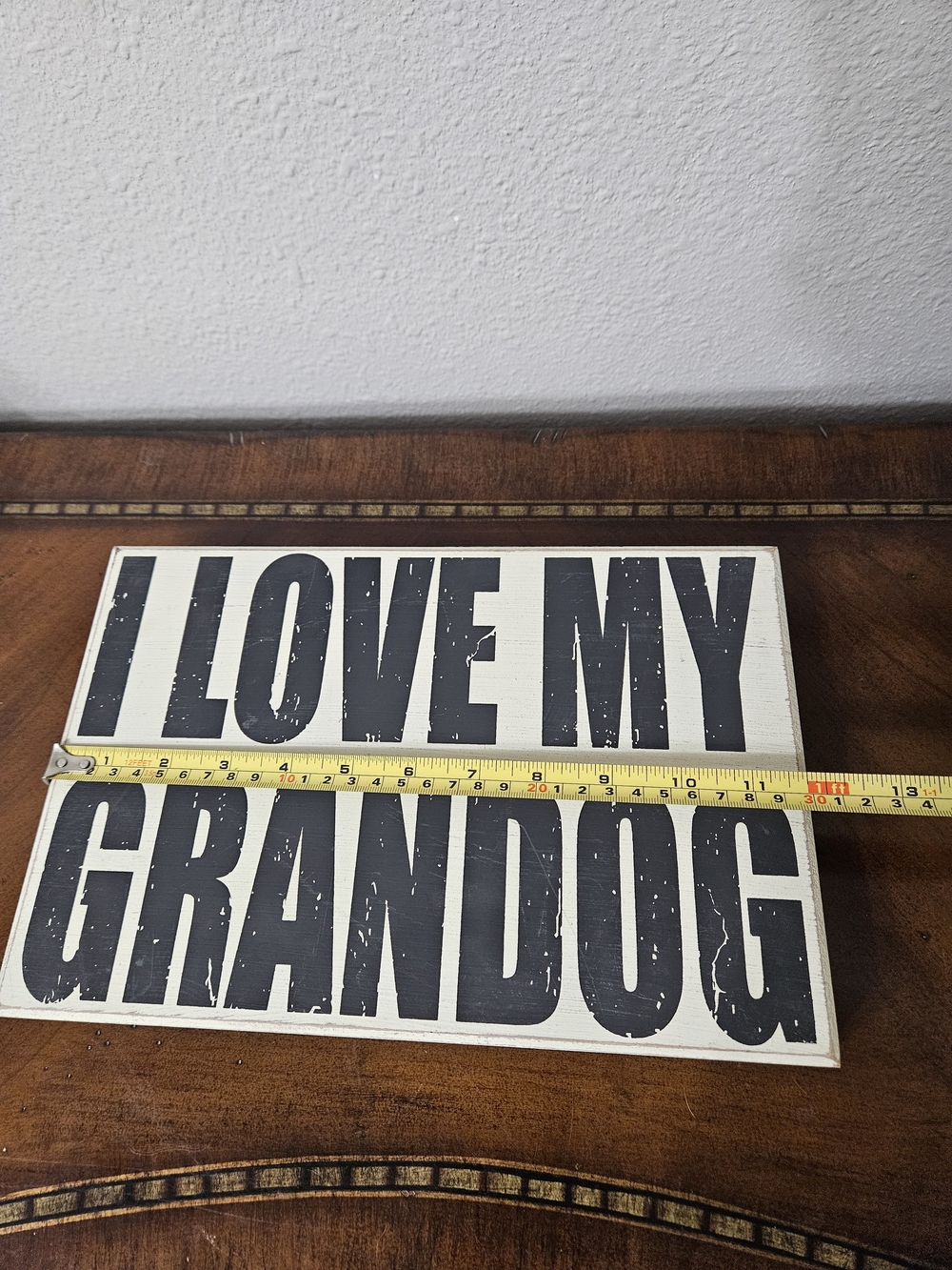 I Love My Grandog Wooden Sign - White and Black photo 3