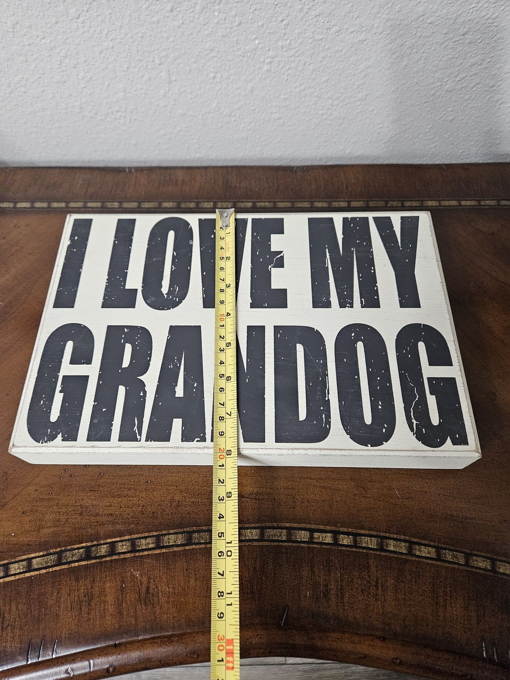 I Love My Grandog Wooden Sign - White and Black photo 4