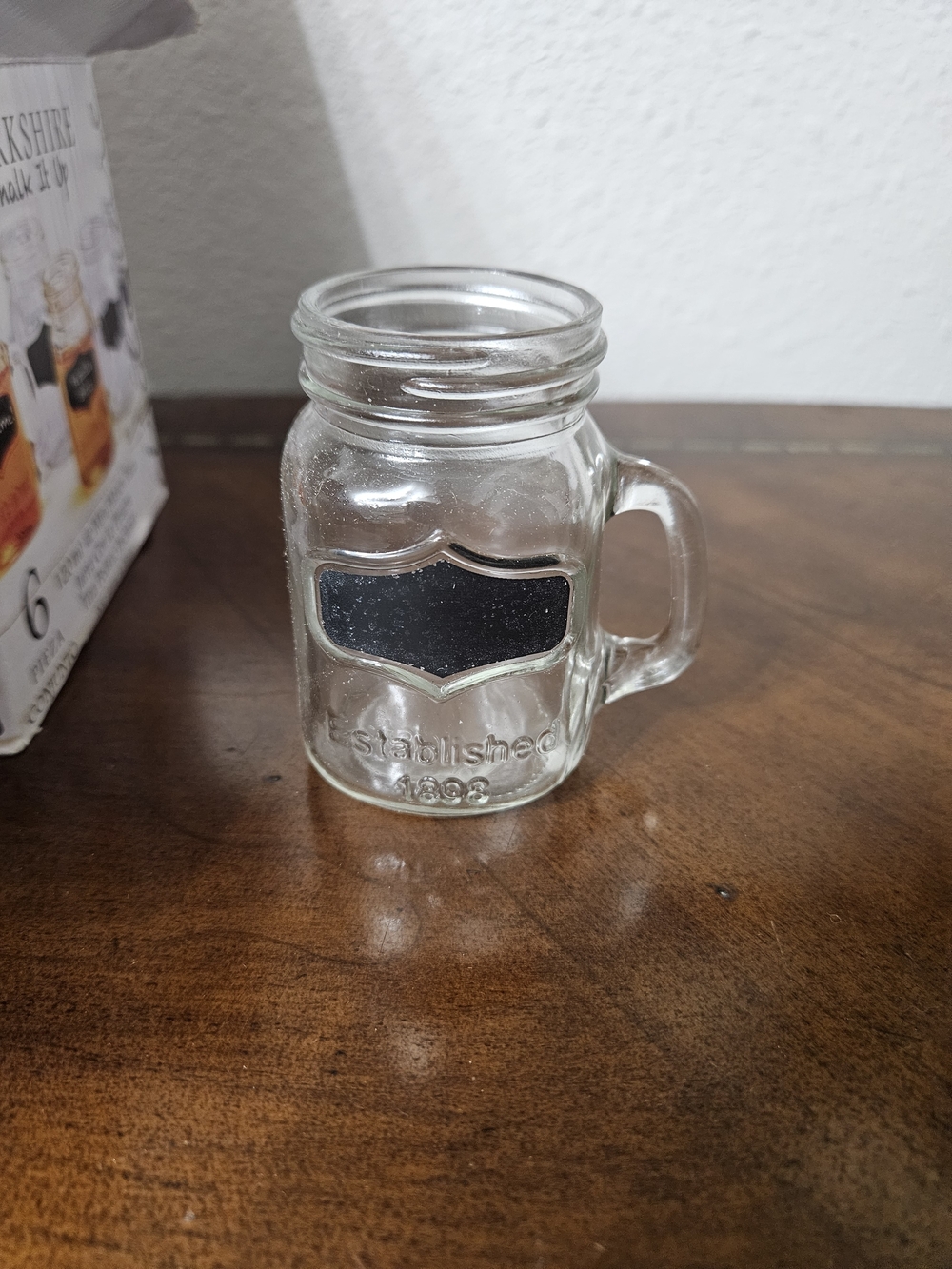 Yorkshire Chalk It Up Mini Mason Jar Mug Set - Clear Glass photo 2