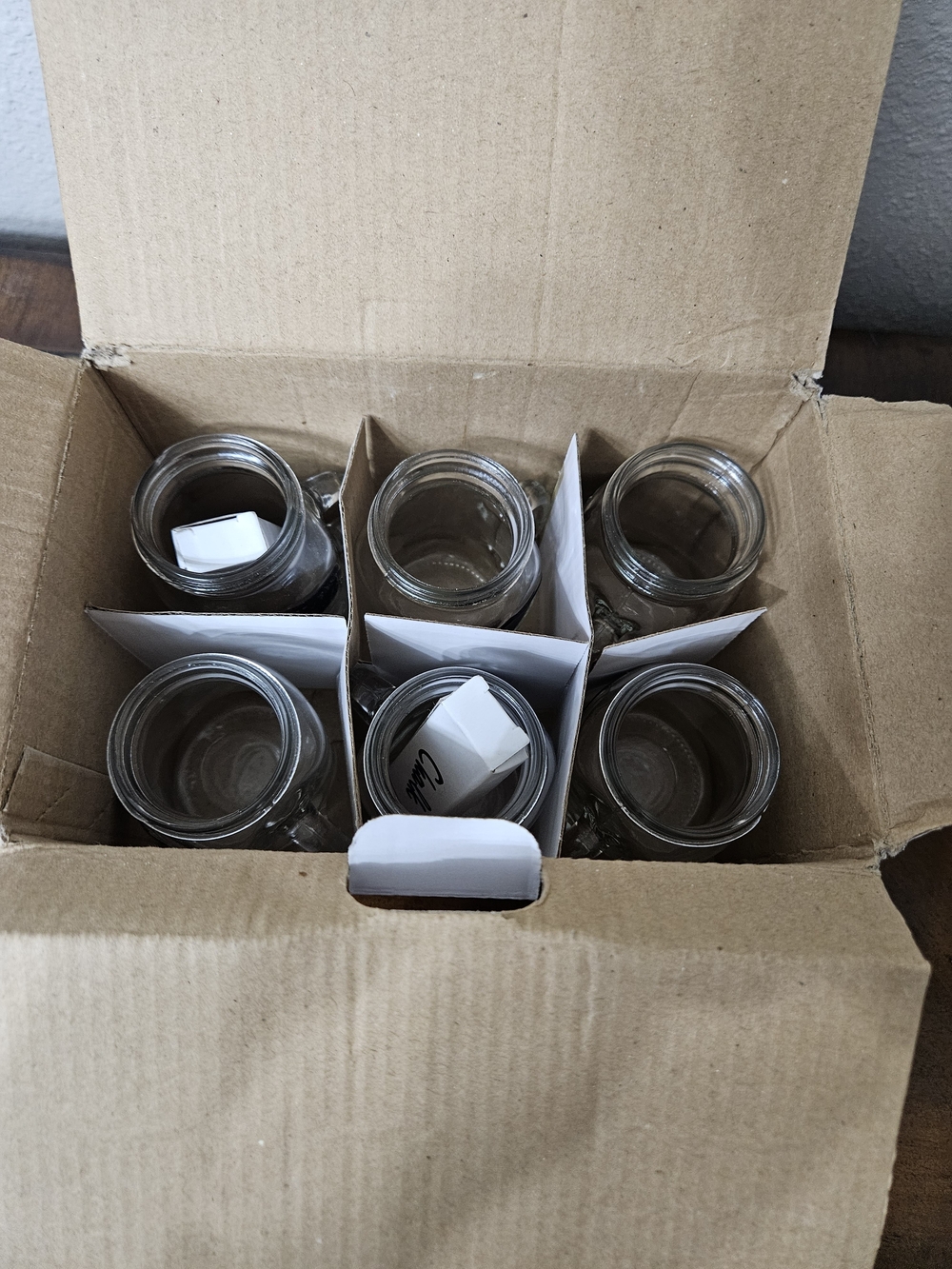 Yorkshire Chalk It Up Mini Mason Jar Mug Set - Clear Glass photo 3