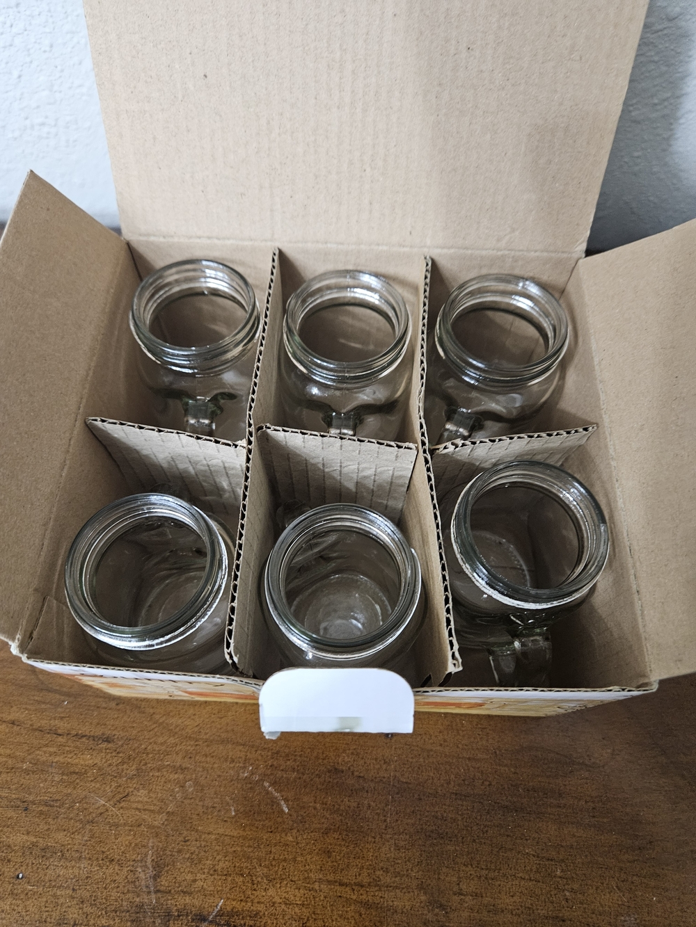 Country 6-Piece Mini Mason Jar Mugs - Clear Glass photo 2