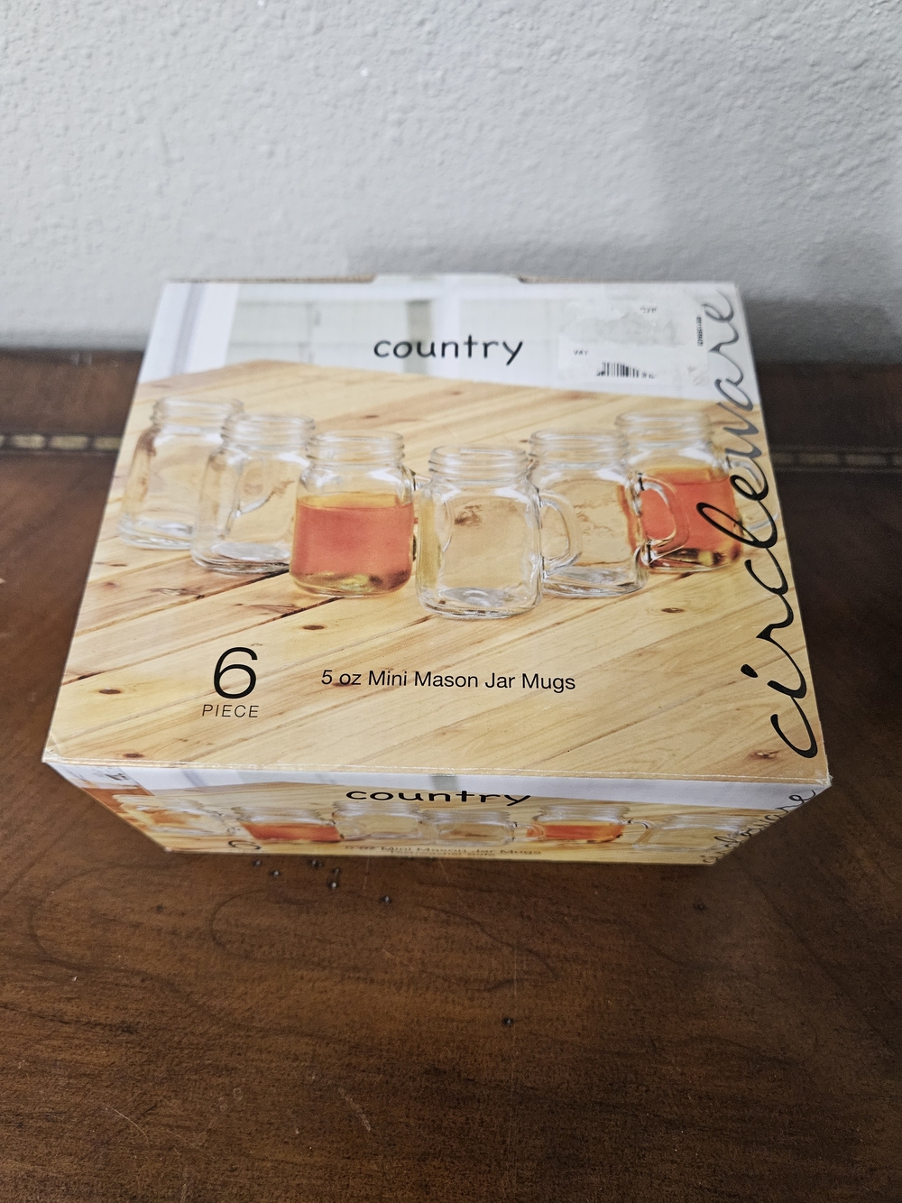 Country 6-Piece Mini Mason Jar Mugs - Clear Glass photo 3