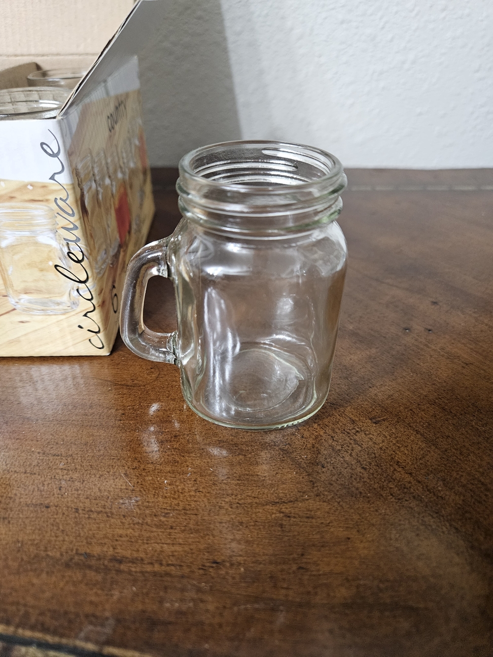 Country 6-Piece Mini Mason Jar Mugs - Clear Glass photo 4