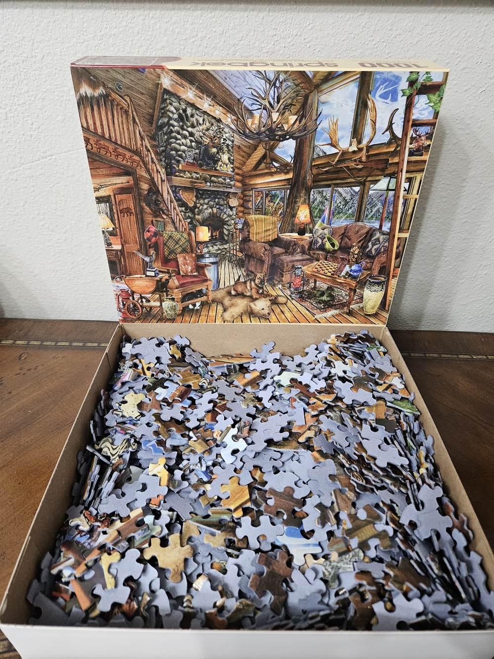 Springbok 1000-Piece Cabin Living Room Jigsaw Puzzle - Multicolor photo 3