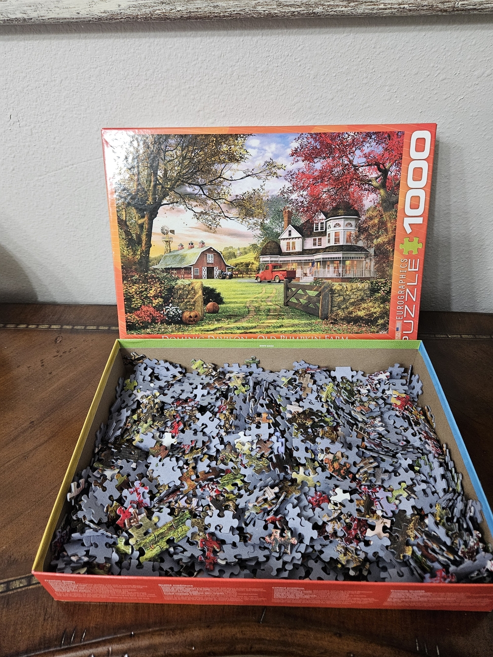 PUZZLE 1000-Piece Dominic Davison Old Pumpkin Farm Jigsaw Puzzle - Red Box photo 3
