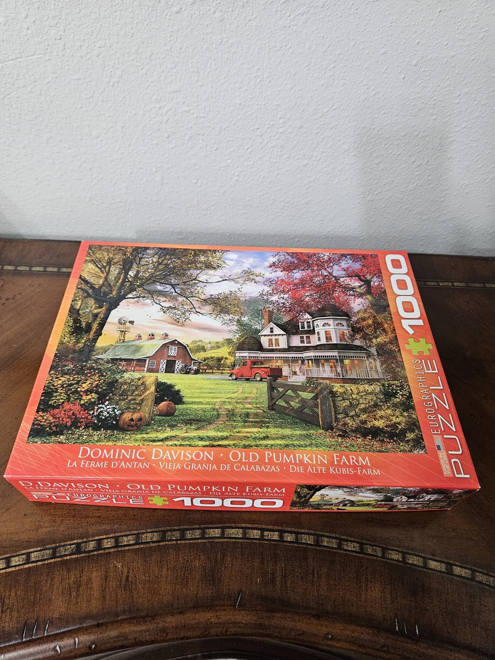PUZZLE 1000-Piece Dominic Davison Old Pumpkin Farm Jigsaw Puzzle - Red Box