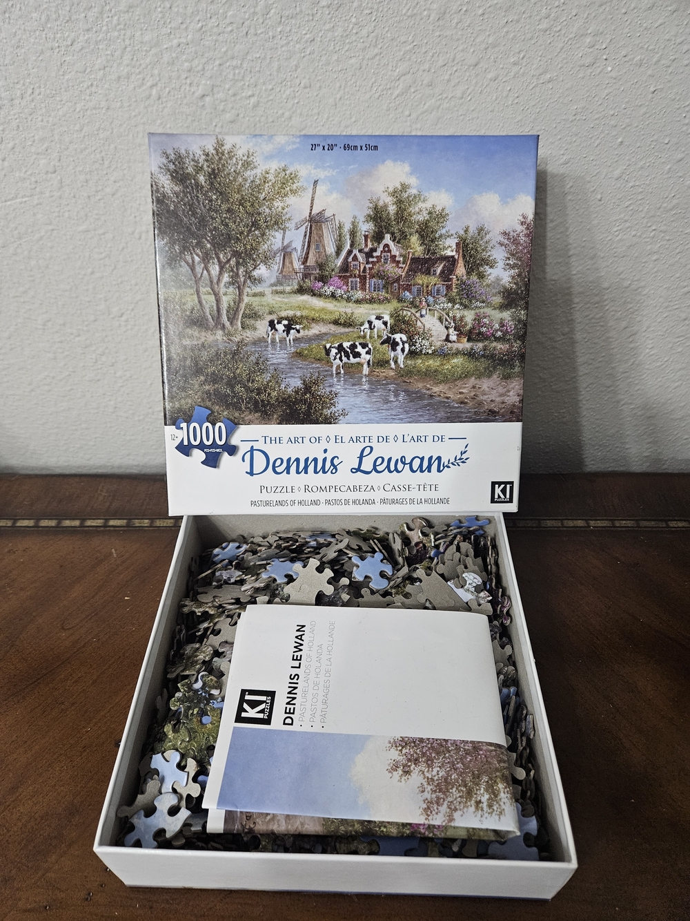Dennis Lewan 1000-Piece Holland Pastures Puzzle - Blue/White photo 3